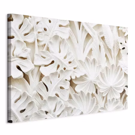 Canvastavla - Ceramic leaves part wide