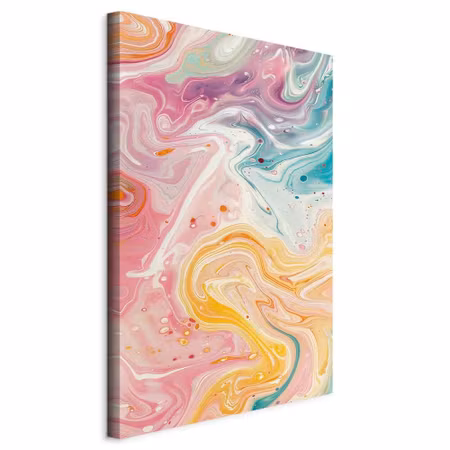 Canvastavla - Colorful chaos dynamic shapes in of