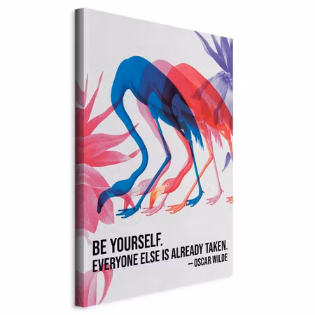 Canvastavla - Colorful flamingos inspirational