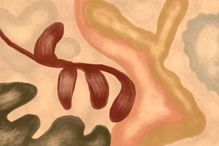 Canvastavla - Colorful shapes worn out figures in