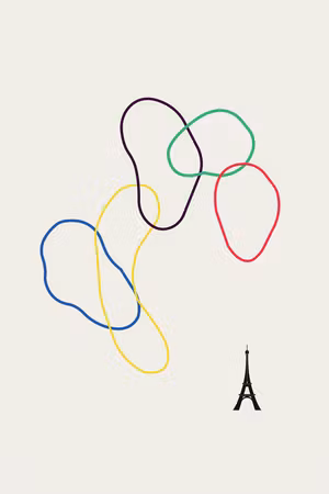 Canvastavla - Colorful rings digital graphics