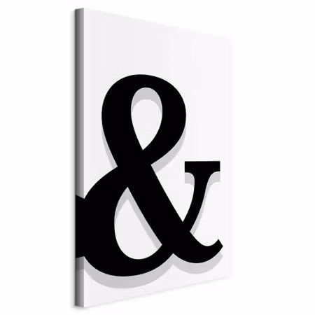 Canvastavla - Decorative letter part vertical