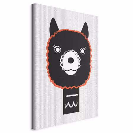 Canvastavla - Decorative alpaca part vertical