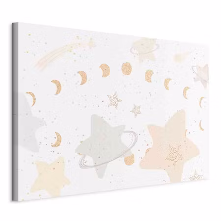 Canvastavla - Fairy tale galaxy phases of the moon