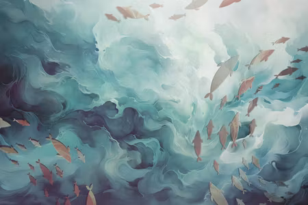 Canvastavla - Fish in the ocean