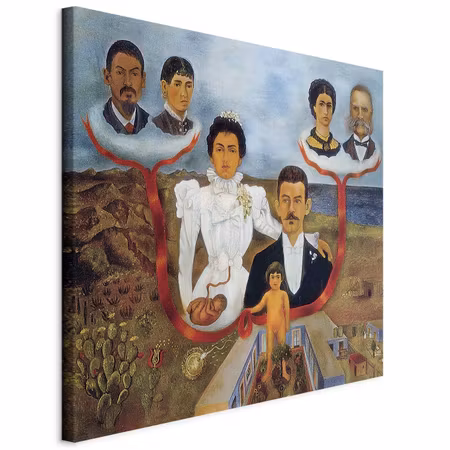 Canvastavla - Frida kahlo my grandparents my and I