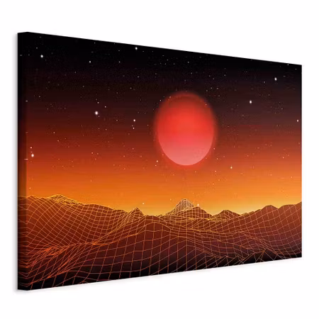 Canvastavla - Futuristic landscape part wide