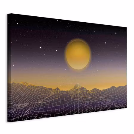 Canvastavla - Futuristic landscape part wide