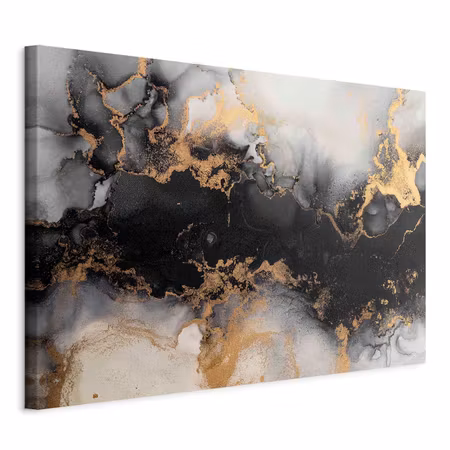 Canvastavla - Golden explosions abstract pattern