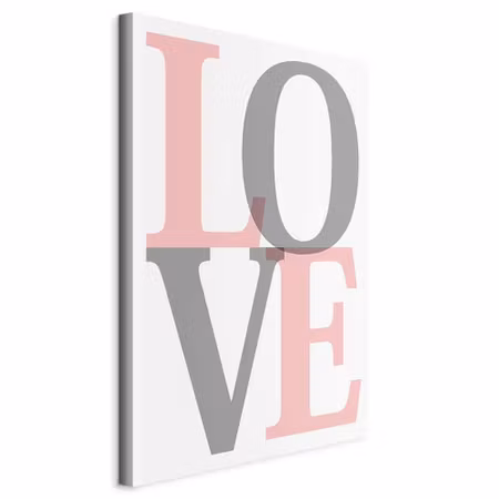 Canvastavla - Grey love part vertical