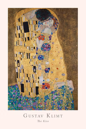 Canvastavla - Gustav klimt the kiss part vertical
