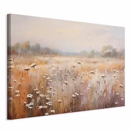 Canvastavla - Impressionist meadow field landscape