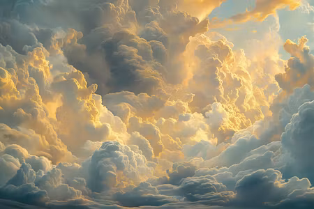 Canvastavla - Last breath of the day clouds by
