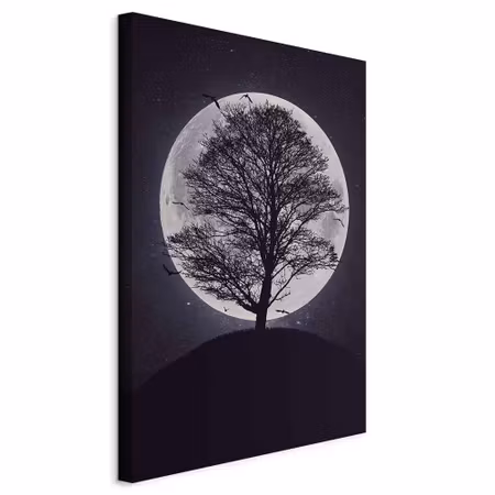 Canvastavla - Lone tree part vertical