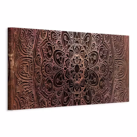 Canvastavla - Mandala amber silence
