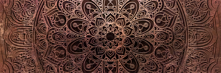Canvastavla - Mandala amber silence