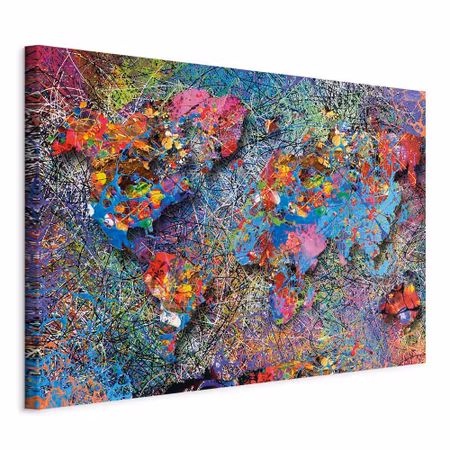 Canvastavla - Map jackson pollock inspiration