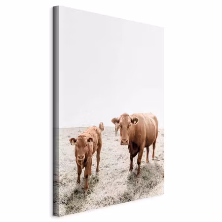 Canvastavla - Mother and calf part vertical
