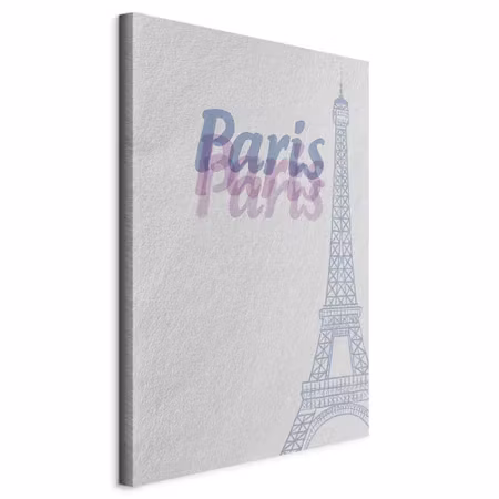 Canvastavla - Paris in watercolours part vertical