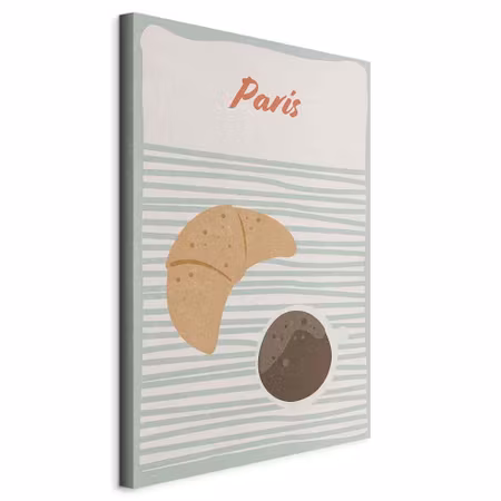 Canvastavla - Parisian breakfast part vertical