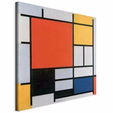 Canvastavla - Piet mondrian composition with red