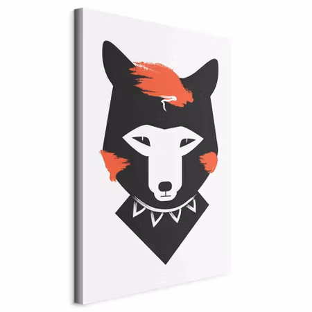 Canvastavla - Polite fox part vertical
