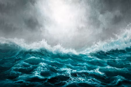 Canvastavla - Restless ocean part wide
