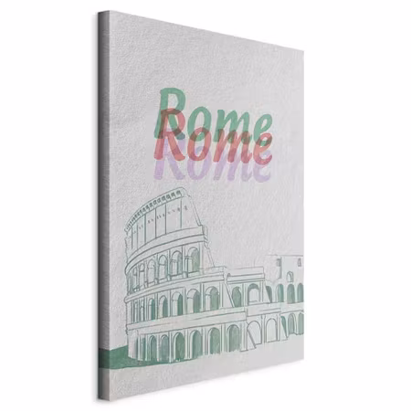 Canvastavla - Rome in watercolours part vertical