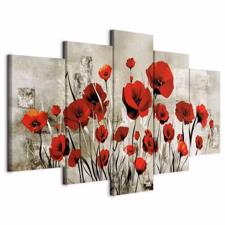 Canvastavla - Scarlet field