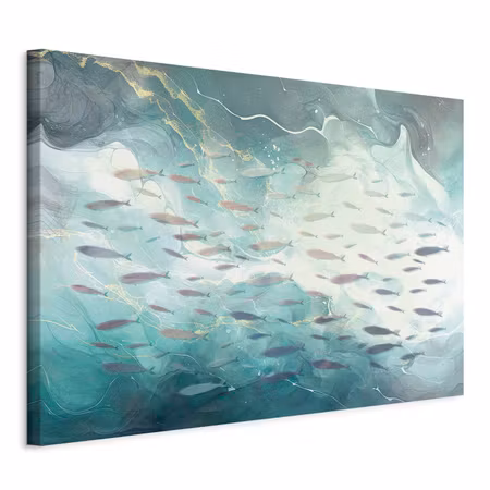 Canvastavla - School of small fish