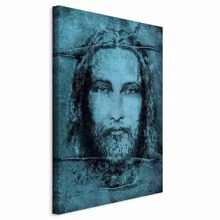 Canvastavla - Shroud of turin in turqoise part