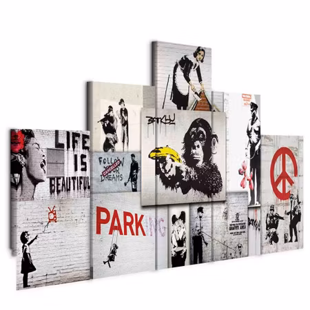 Canvastavla - Street crimes banksy art