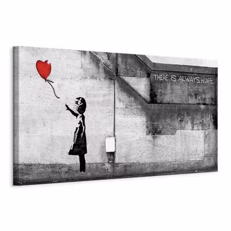 Canvastavla - There is always hope part narrow red