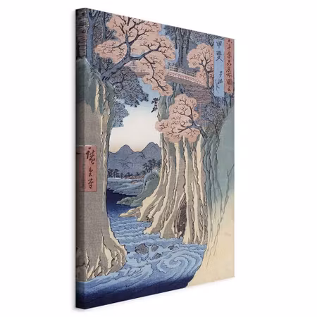 Canvastavla - Utagawa hiroshige the monkey bridge