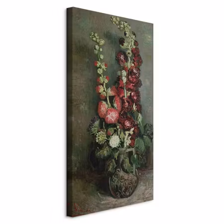 Canvastavla - Vincent van gogh vase of hollyhocks