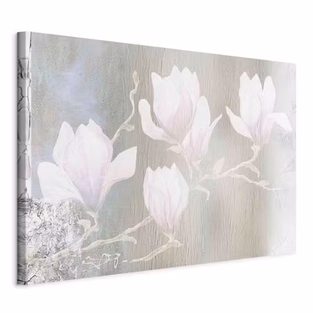 Canvastavla - White magnolias part wide