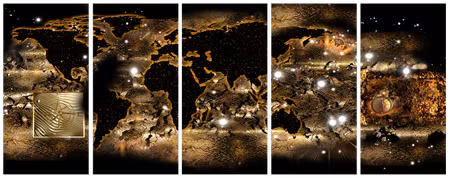 Canvastavla - World at night