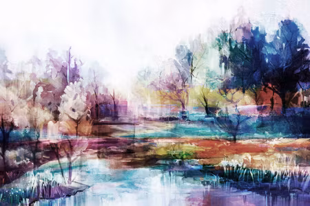 Canvastavla - World in paints part wide