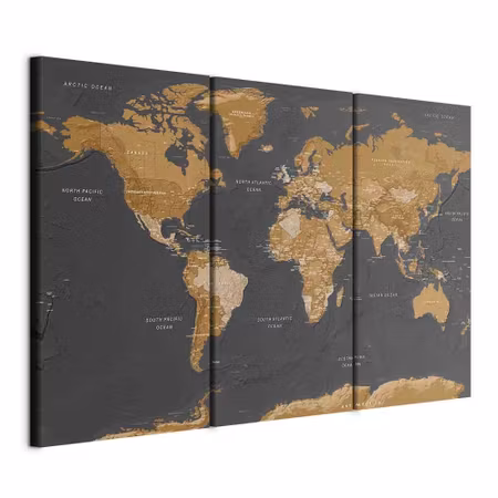 Canvastavla - World map modern aesthetics