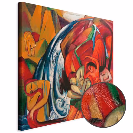 Premium canvastavla - Franz marc the waterfall