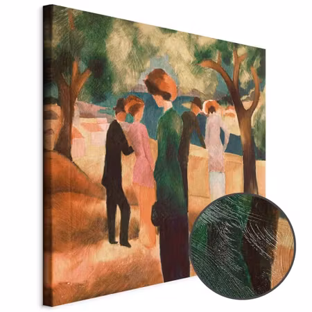 Premium canvastavla - August macke lady in green