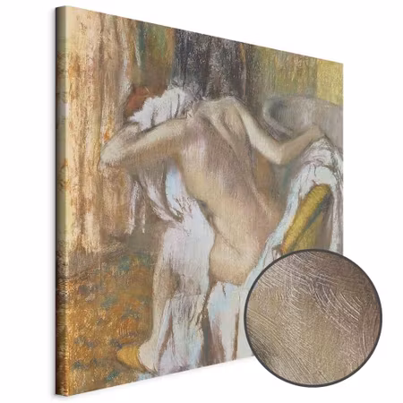 Premium canvastavla - Edgar degas woman drying