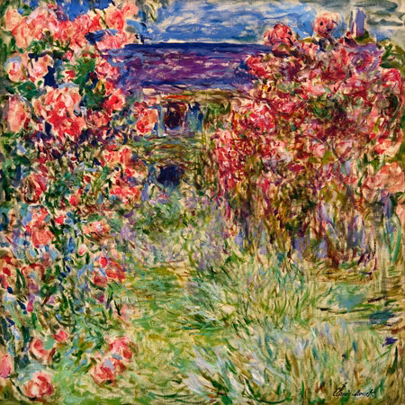 Premium canvastavla - Claude monet la maison dans