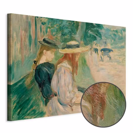 Premium canvastavla - Berthe morisot sur un banc