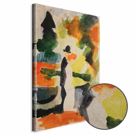 Premium canvastavla - August macke paar im park