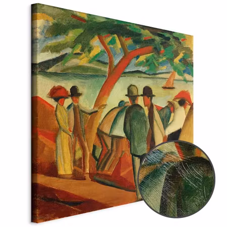 Premium canvastavla - August macke spaziergänger