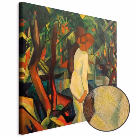 Premium canvastavla - August macke paar im wald
