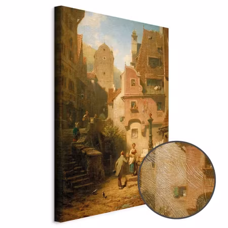 Premium canvastavla - Carl spitzweg well-wisher