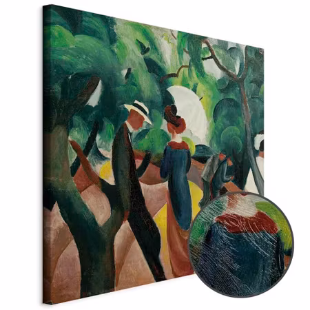Premium canvastavla - August macke promenade