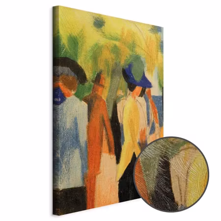 Premium canvastavla - August macke walker under